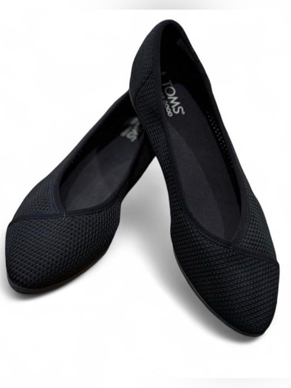 TOMS Black Women's Knit Ballet Flats